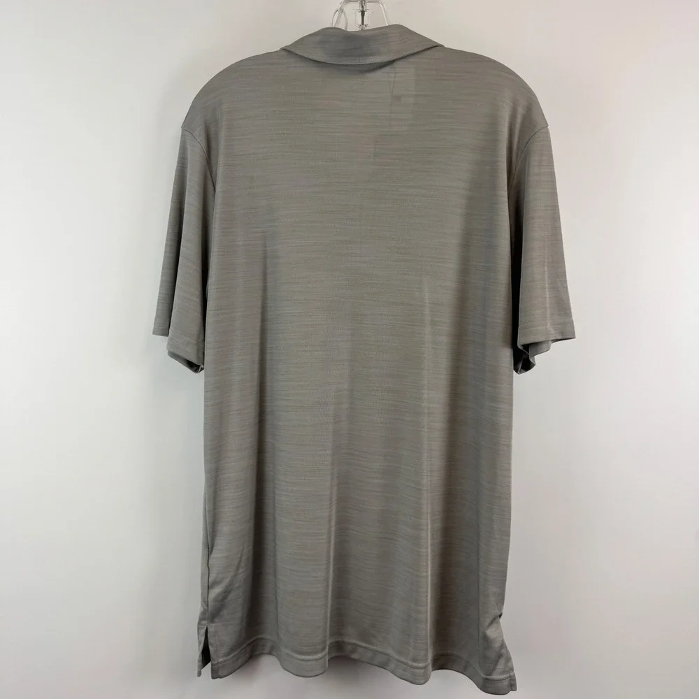 Adidas Golf Mens Grey Heathered UPF 50 Short Sleeve Polo Shirt DZ7176 Large